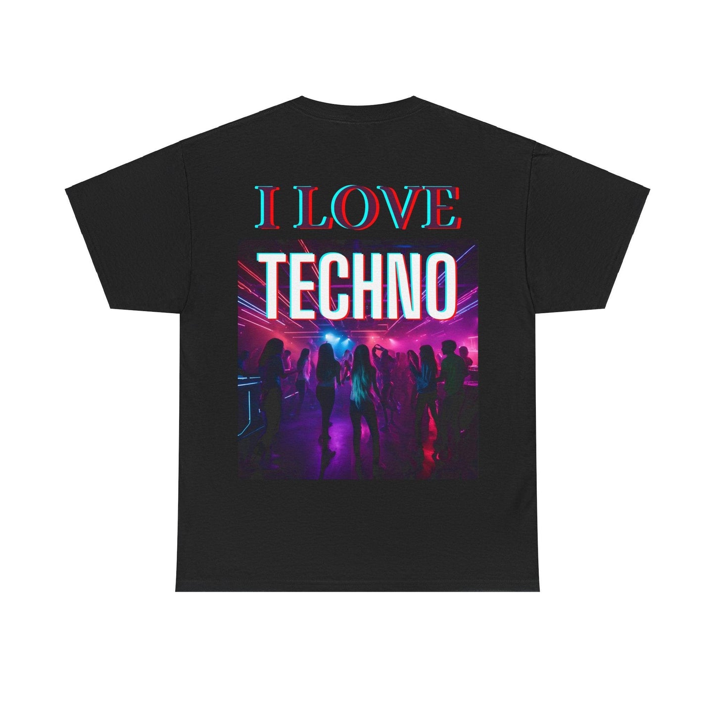 Techno Unisex Fan T-Shirt - Bassline Merch I love Techno