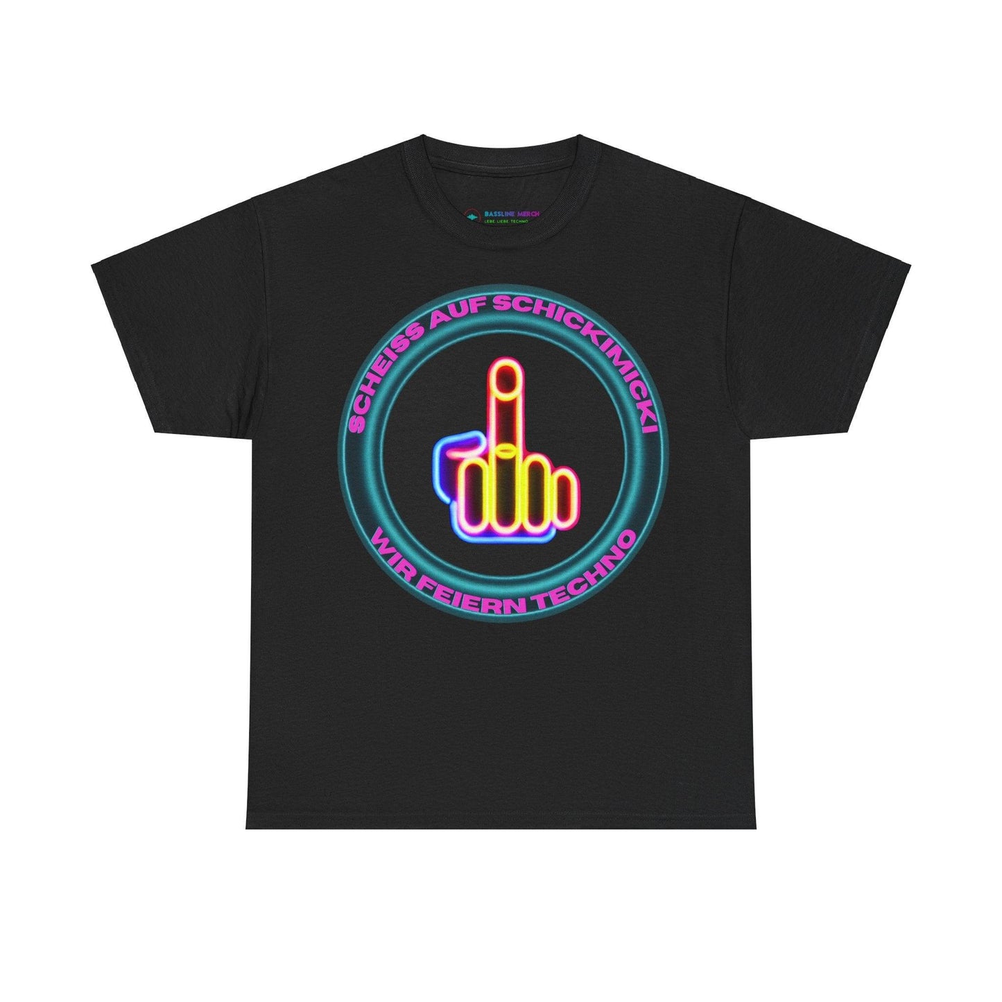 Techno Rave Neon Mittelfinger Unisex T-Shirt
