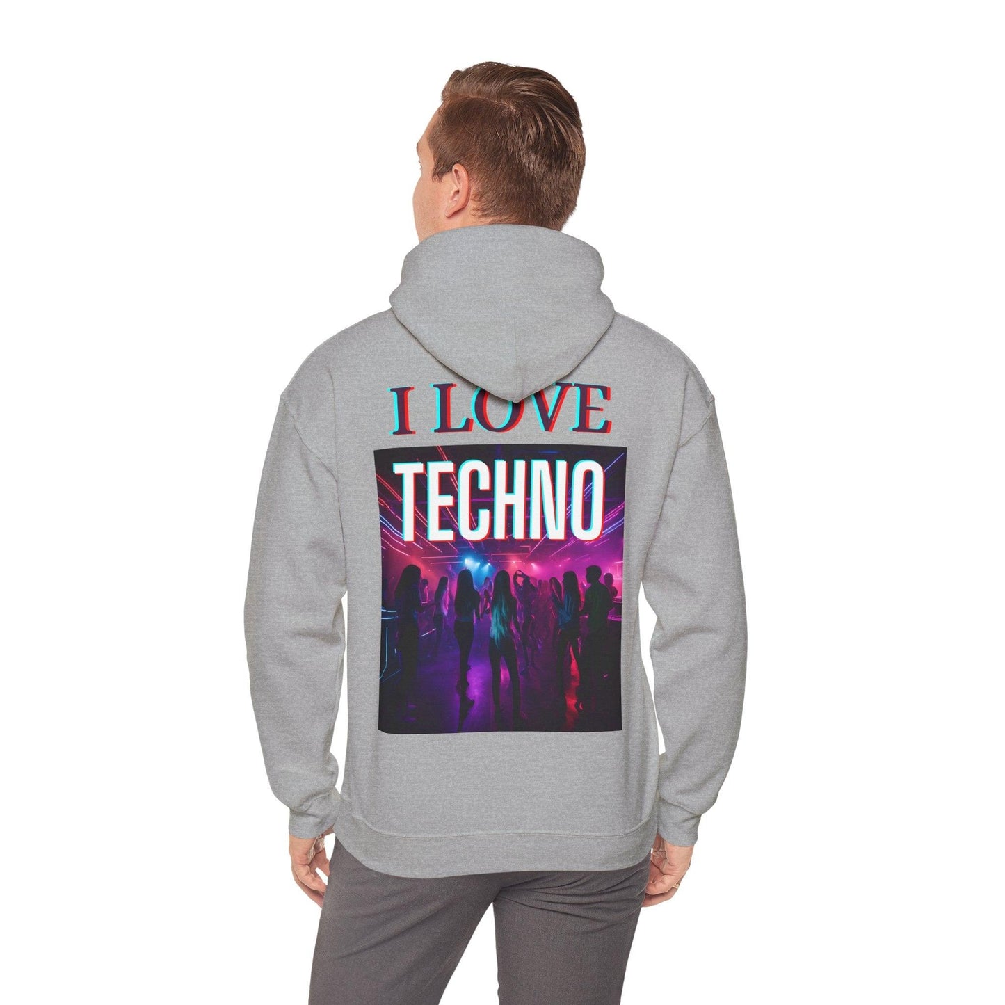 Techno Unisex Hoodie - I Love Techno