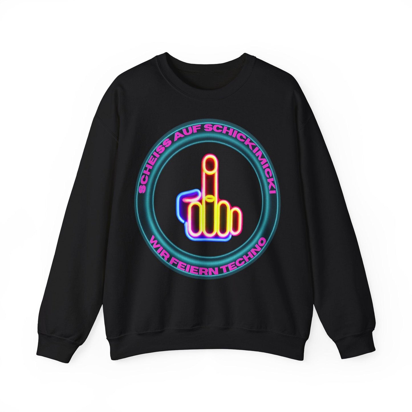 Techno Rave Neon Mittelfinger Unisex Sweatshirt