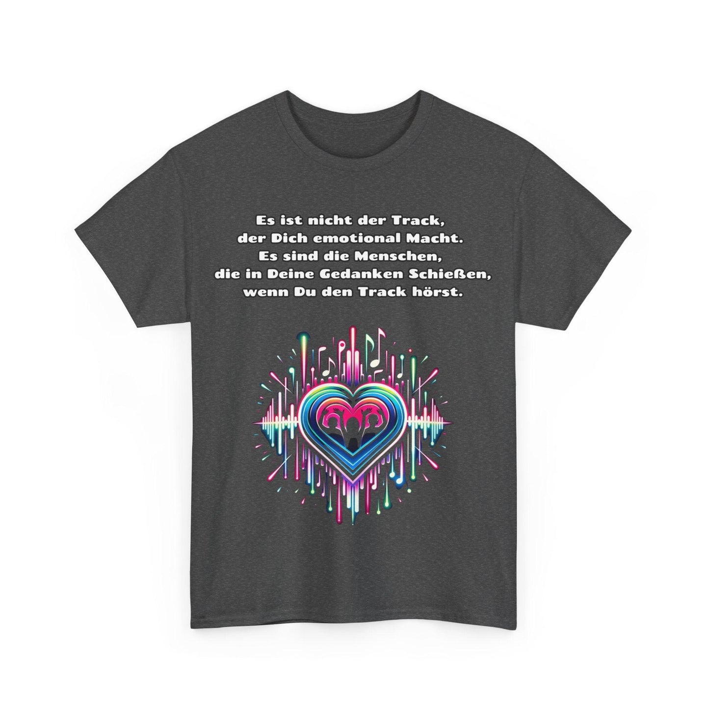 Techno Soundwaves Unisex T-Shirt mit Herzdesign