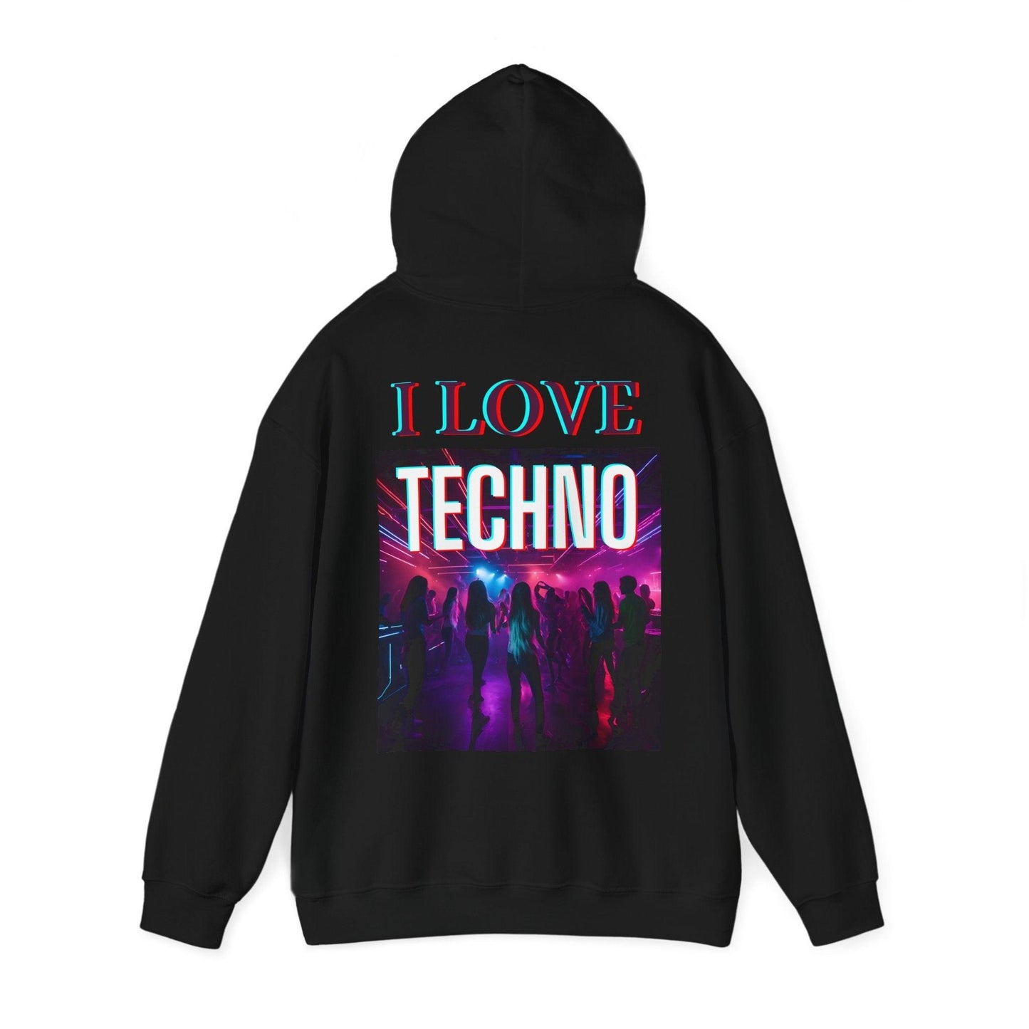 Techno Unisex Hoodie - I Love Techno