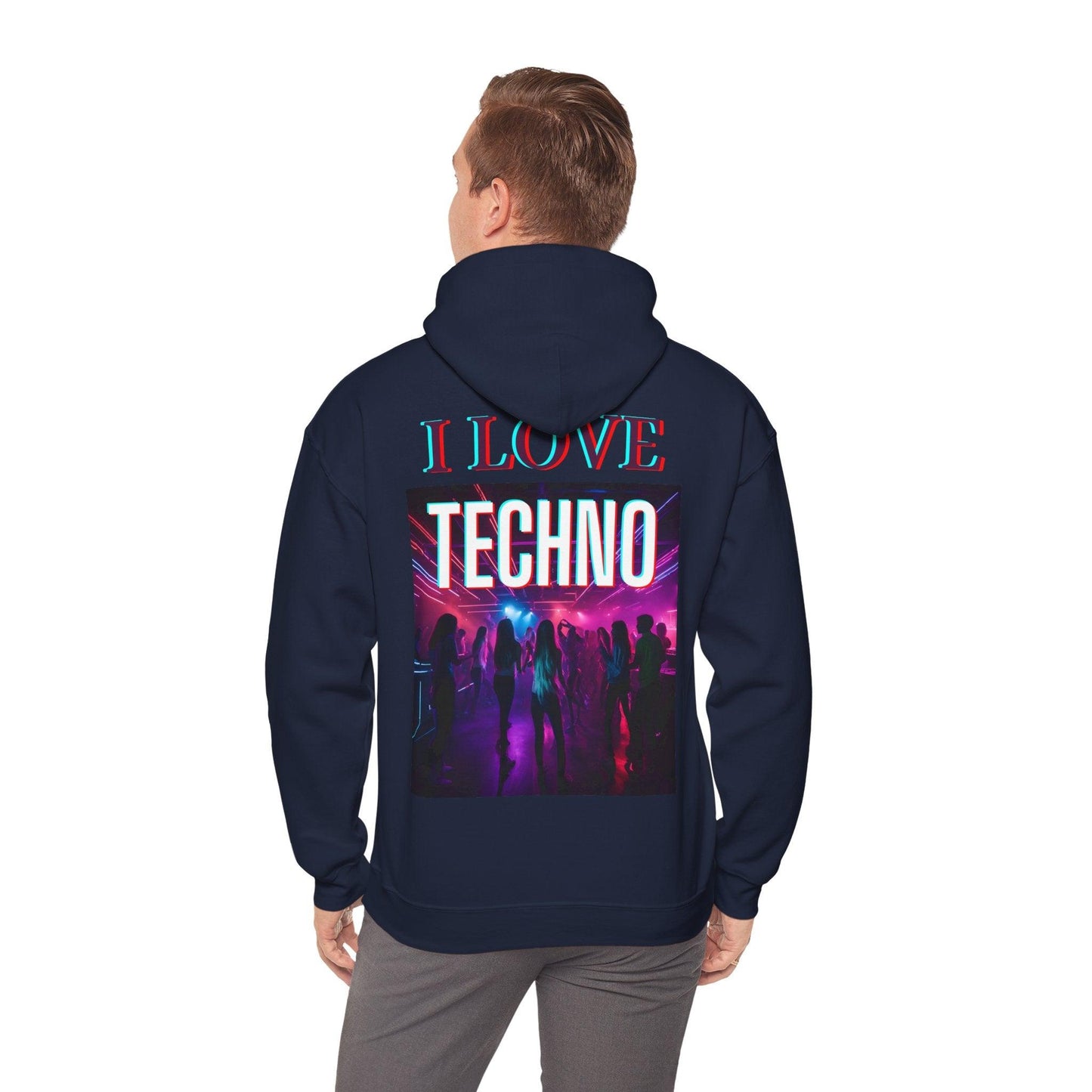 Techno Unisex Hoodie - I Love Techno