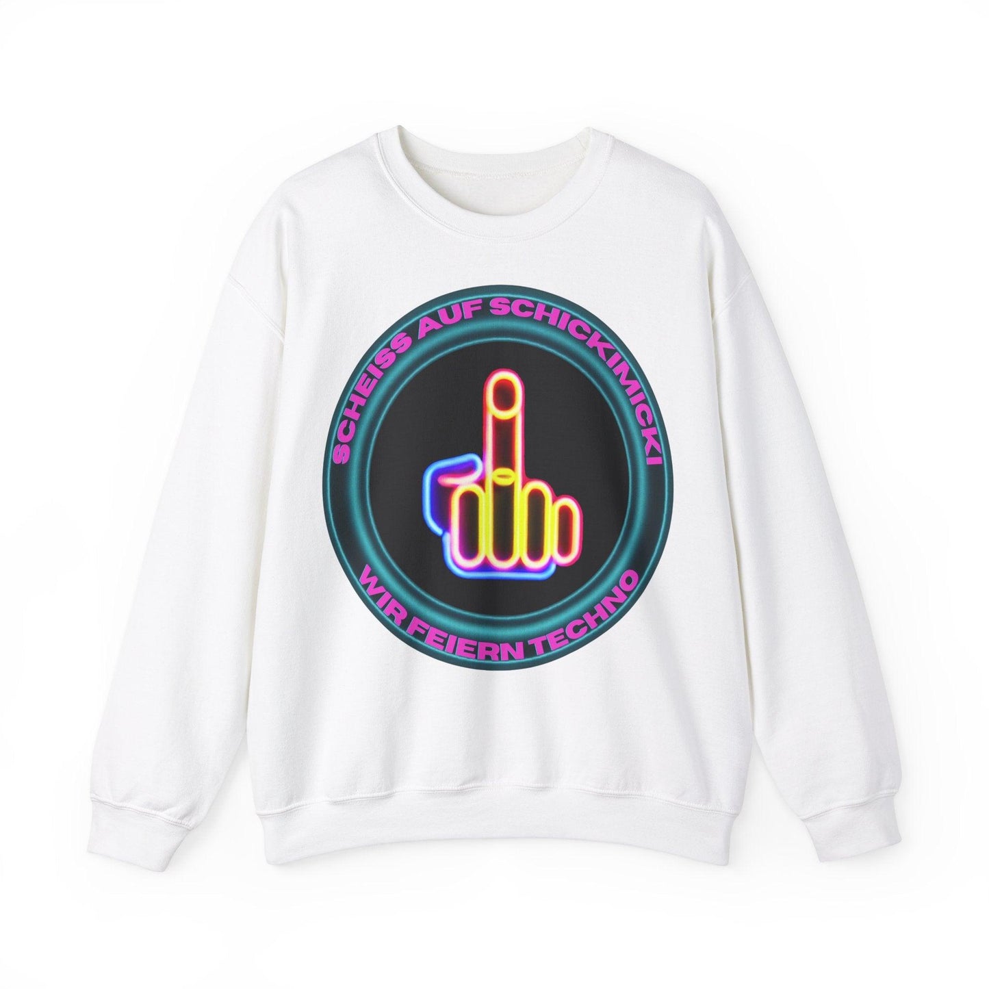 Techno Rave Neon Mittelfinger Unisex Sweatshirt