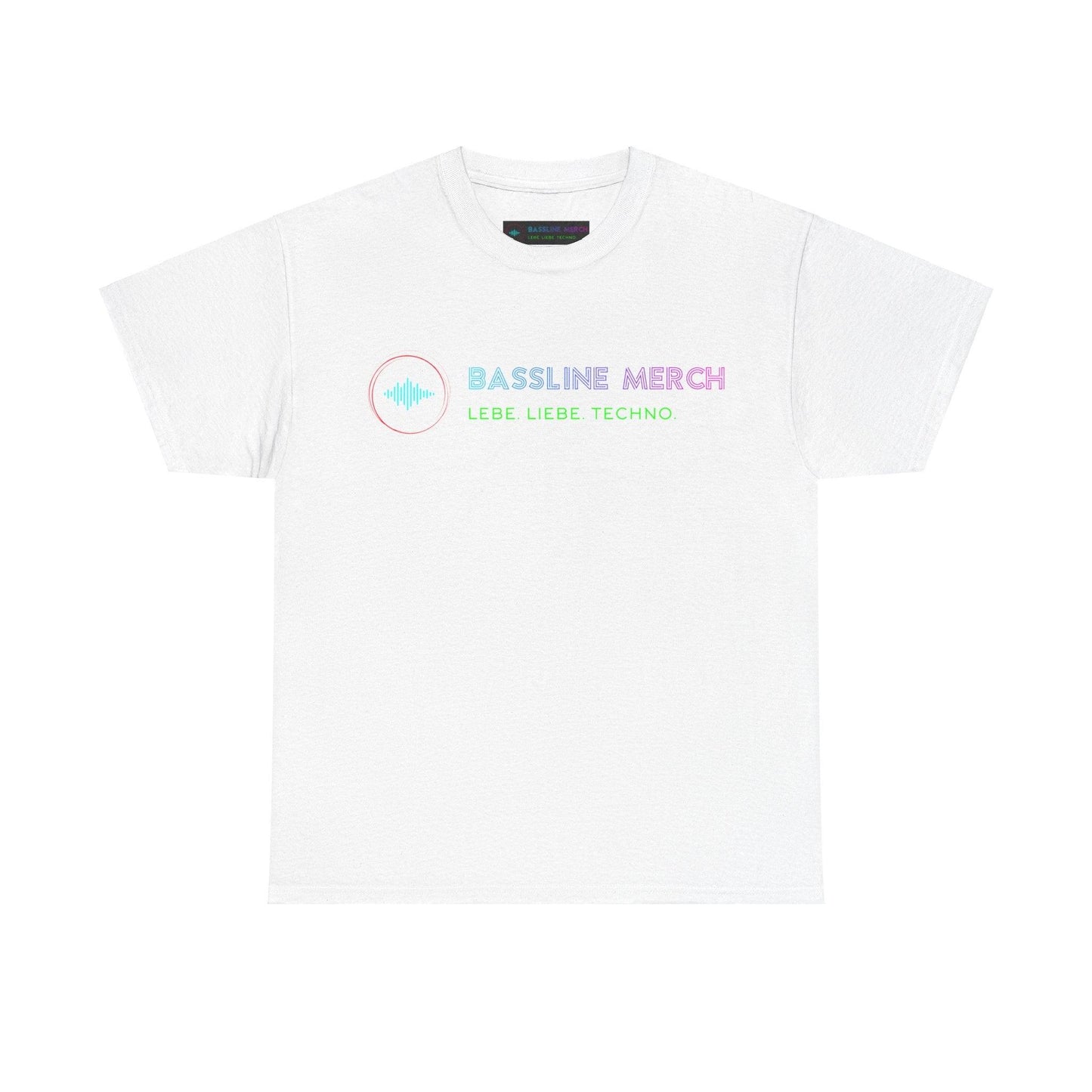 Techno Love Unisex Fan T-Shirt - Bassline Merch Slogan Rot Design