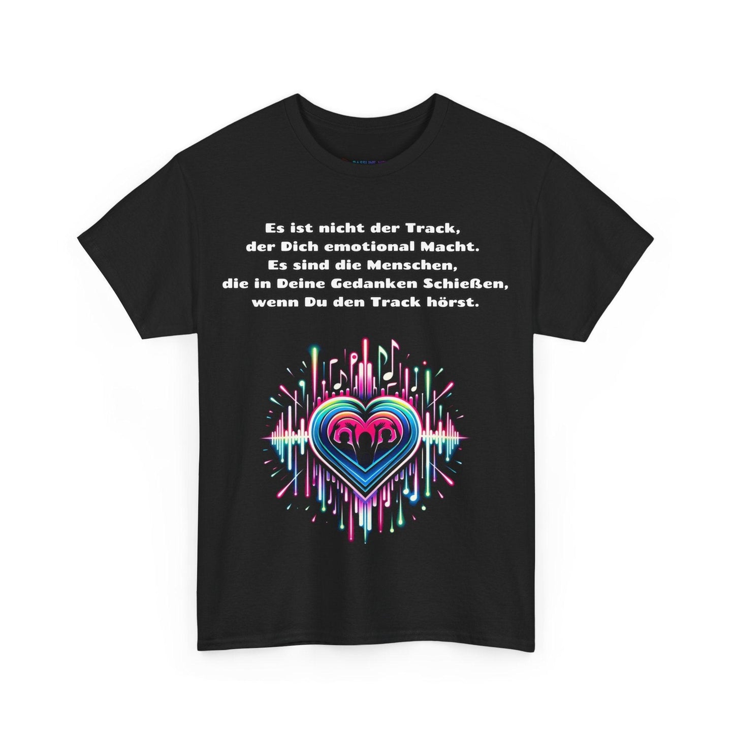 Techno Soundwaves Unisex T-Shirt mit Herzdesign