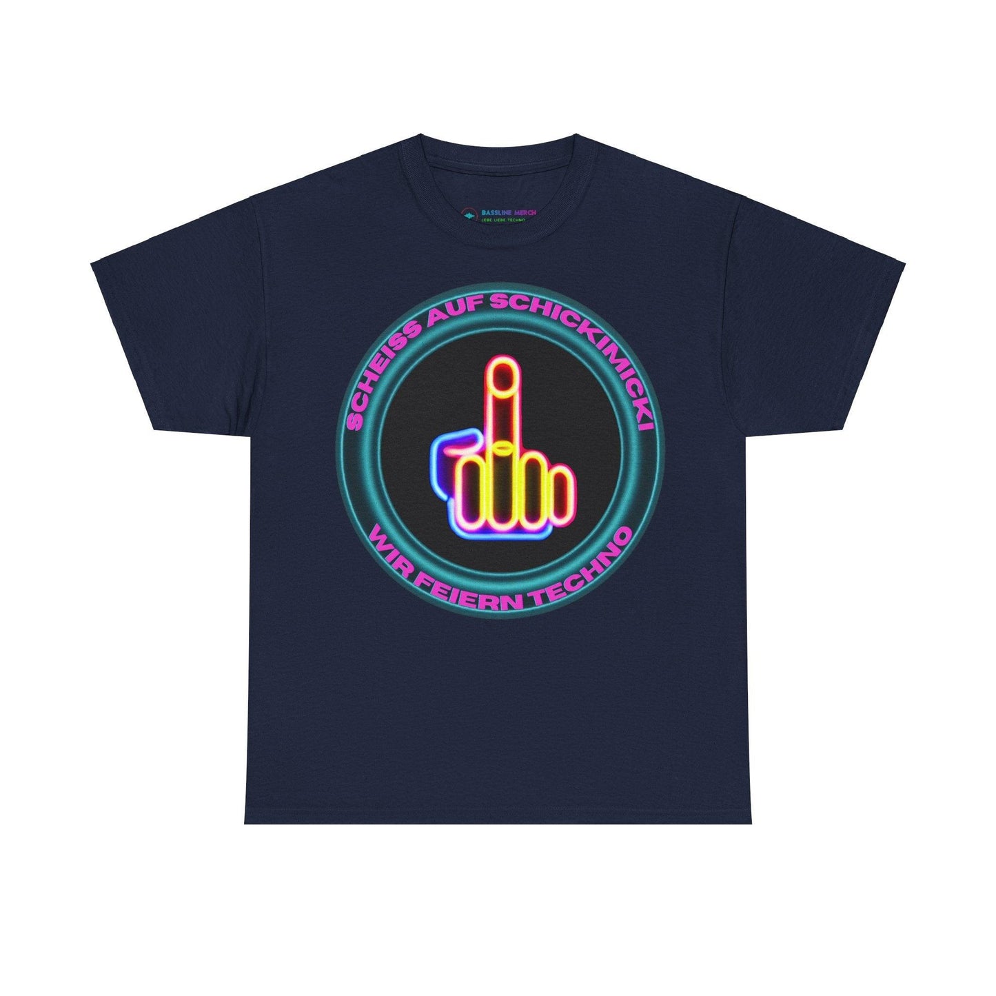 Techno Rave Neon Mittelfinger Unisex T-Shirt