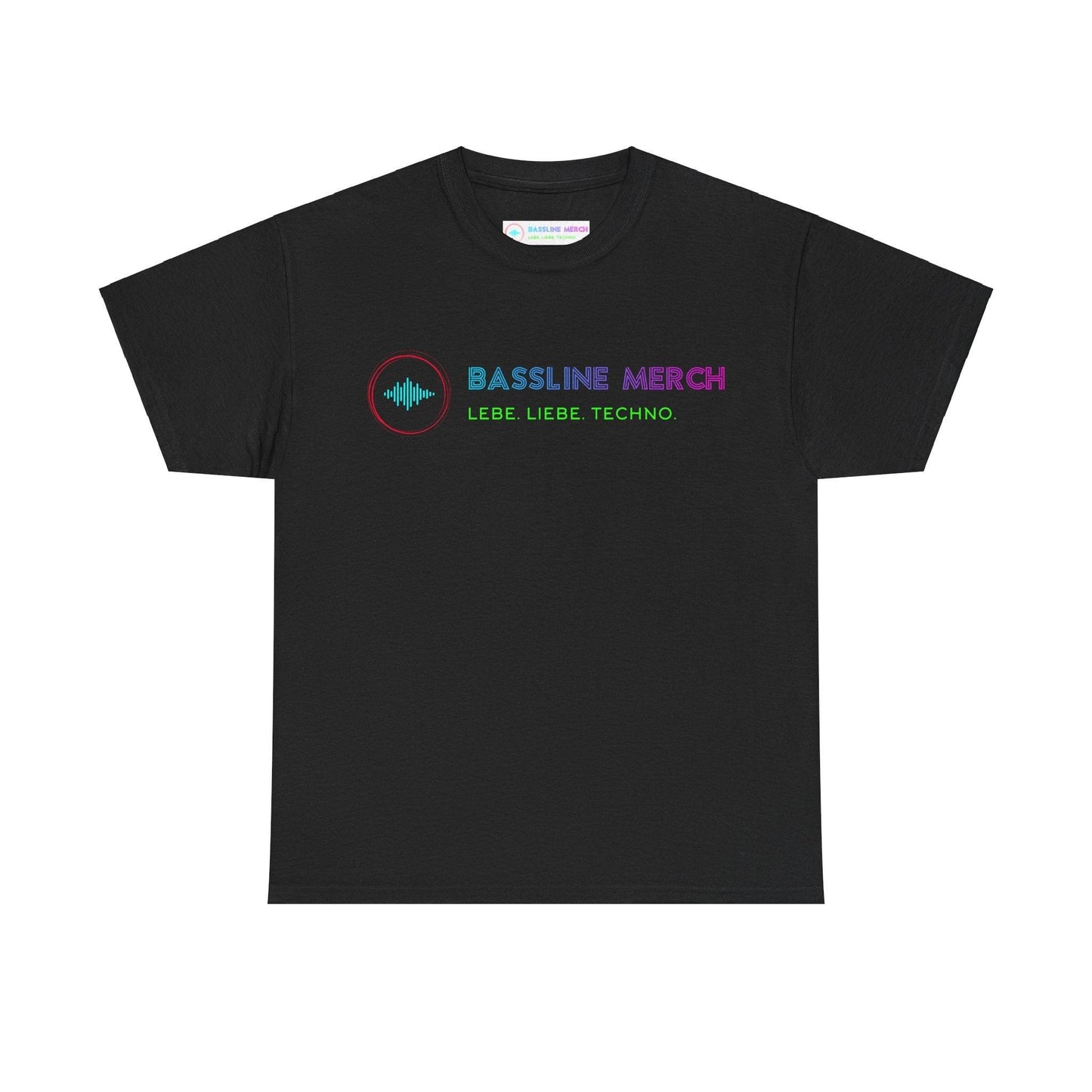 Techno Love Unisex Fan T-Shirt - Bassline Merch Slogan Grün Design