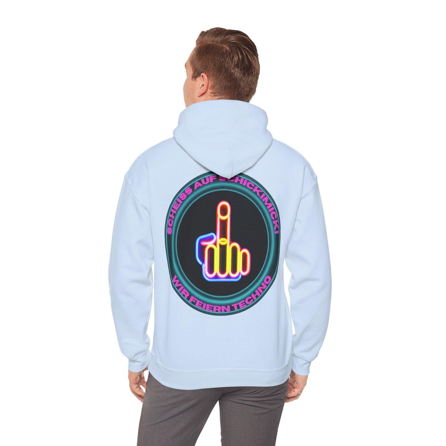 Techno Rave Neon Mittelfinger Unisex Hoodie