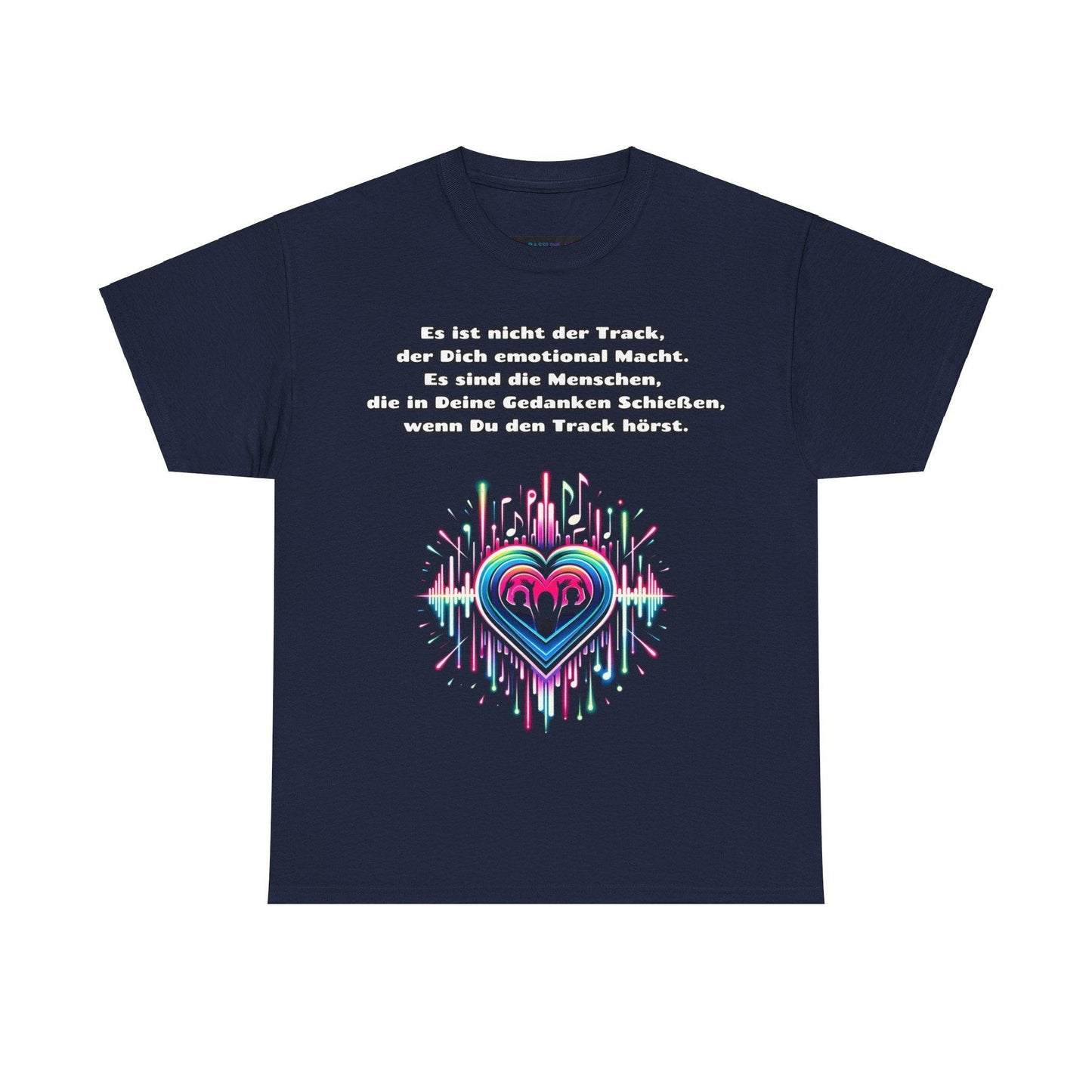 Techno Soundwaves Unisex T-Shirt mit Herzdesign