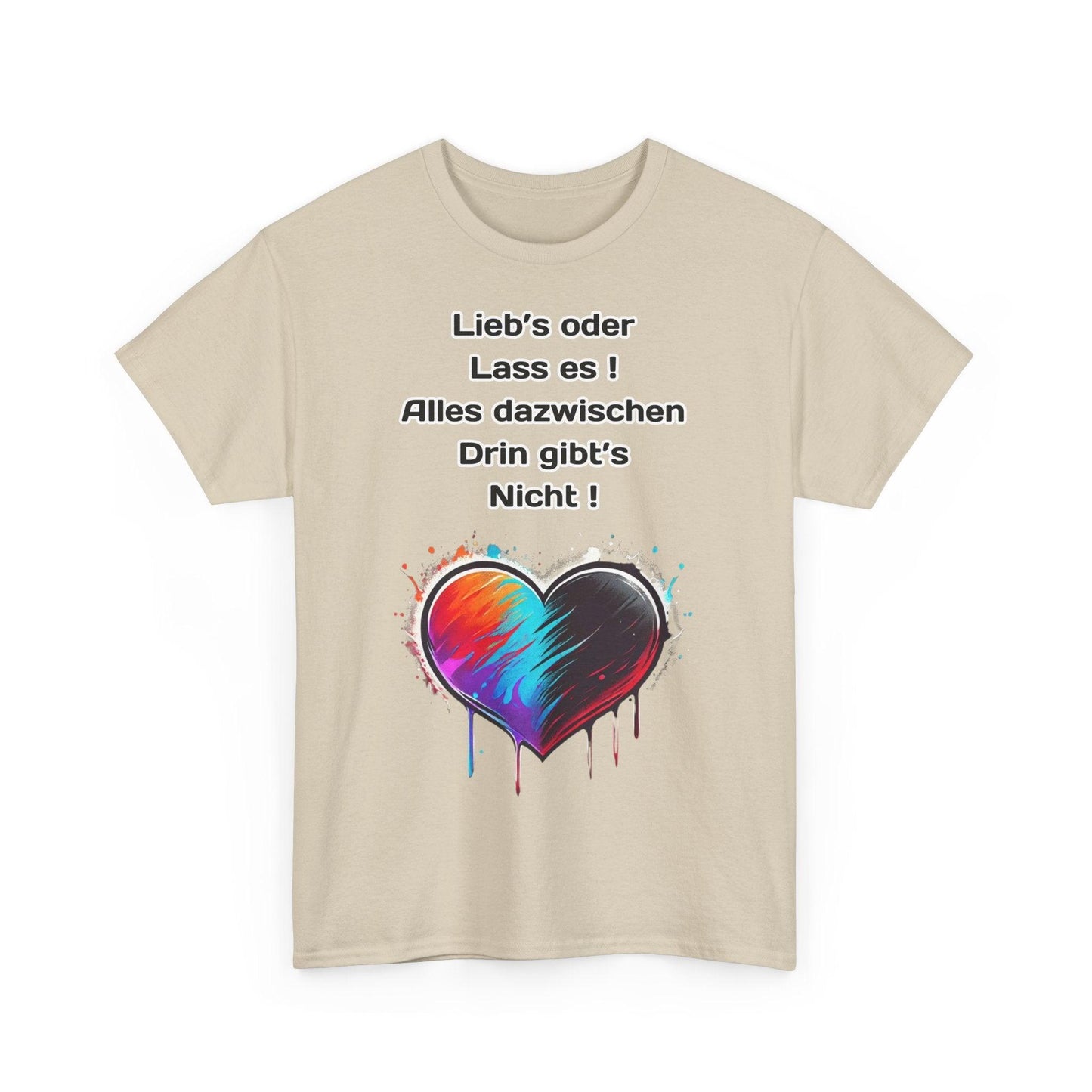 Techno Split Heart Unisex T-Shirt - Lieb's oder lass es