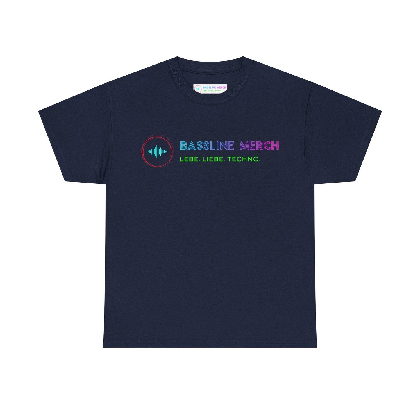 Techno Love Unisex Fan T-Shirt - Bassline Merch Slogan Grün Design