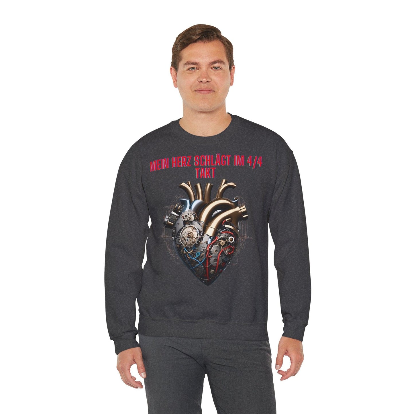 Techno Herzschlag Sweatshirt - Neon Circuit Design