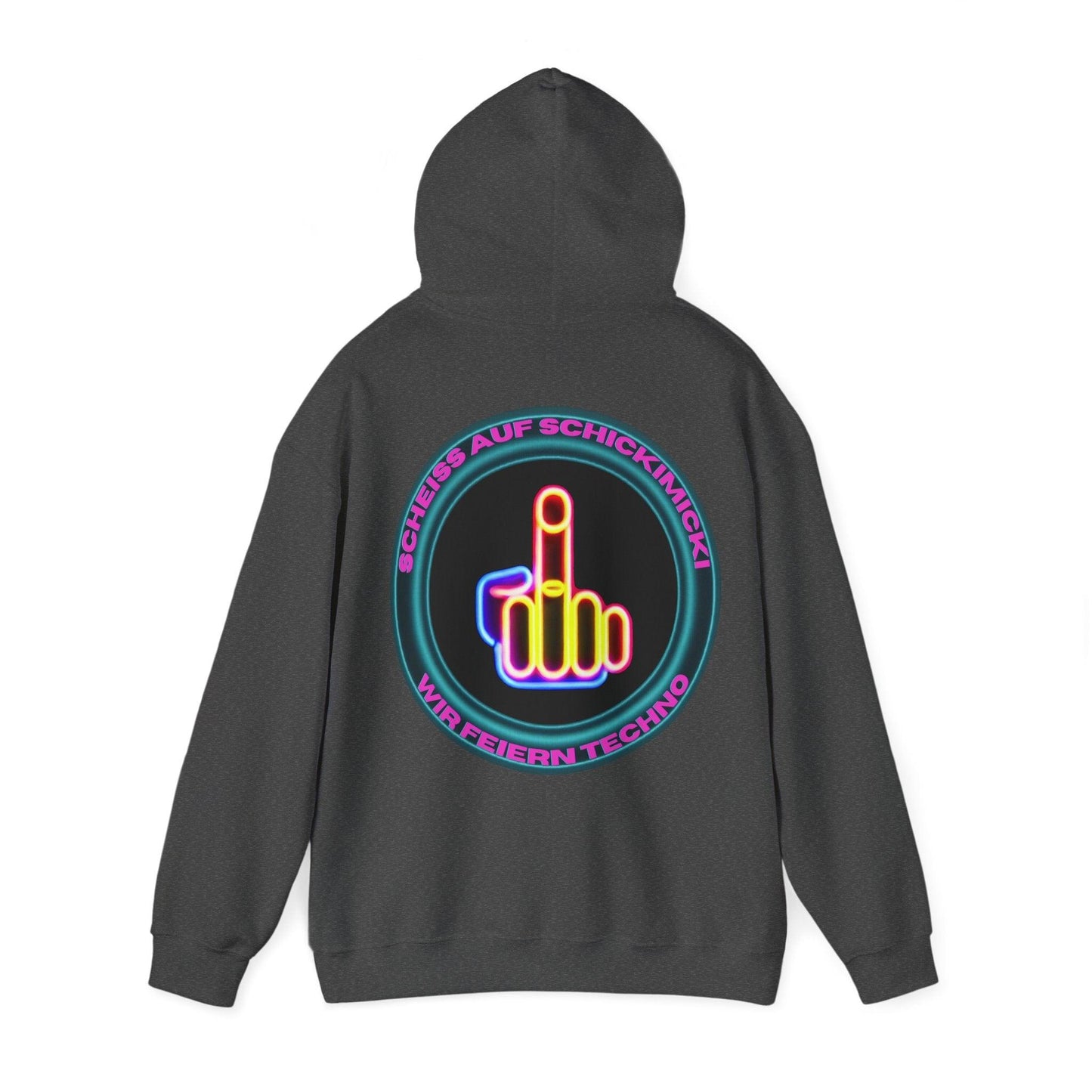 Techno Rave Neon Mittelfinger Unisex Hoodie