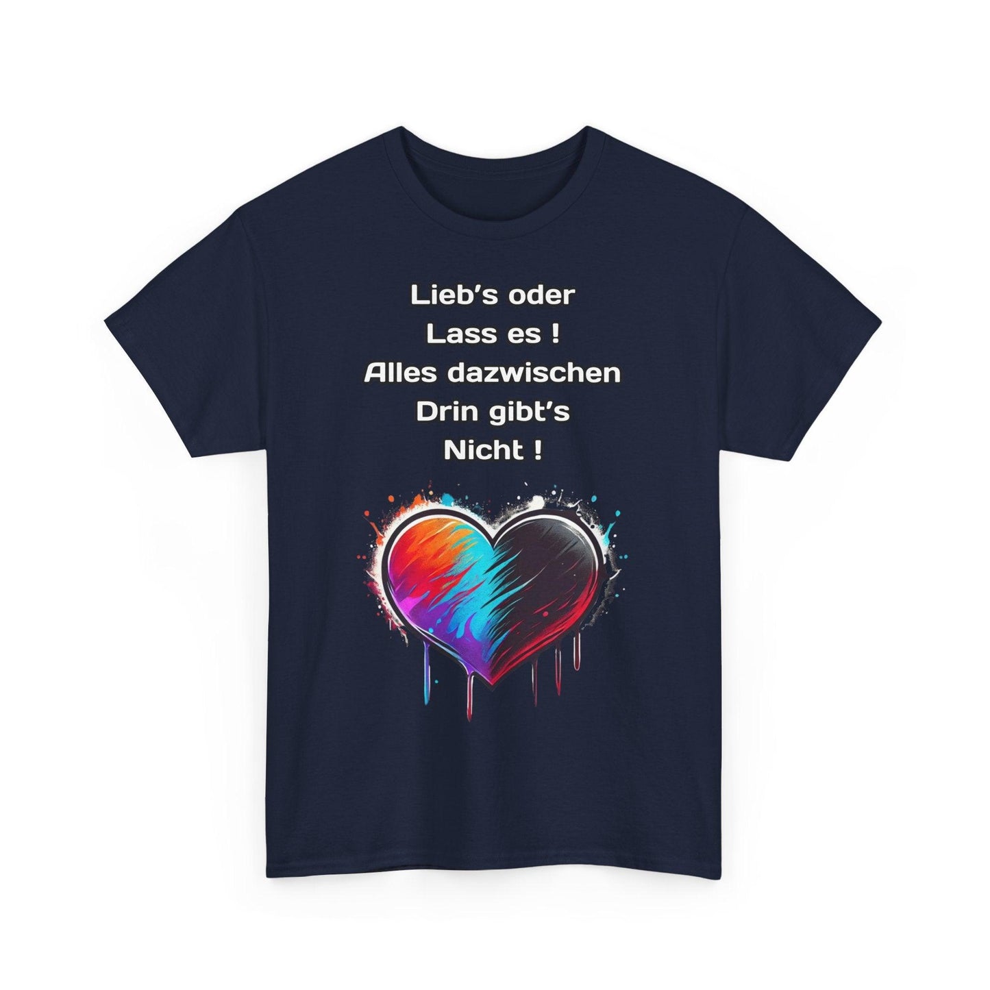Techno Split Heart Unisex T-Shirt - Lieb's oder lass es