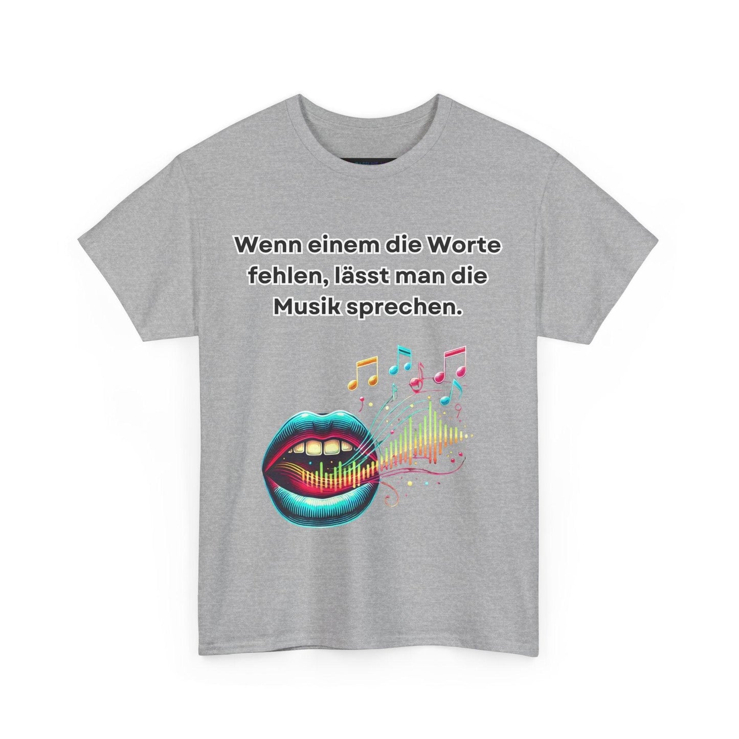 Musik Noten Unisex T-Shirt - Wenn Wörter fehlen, spricht die Musik