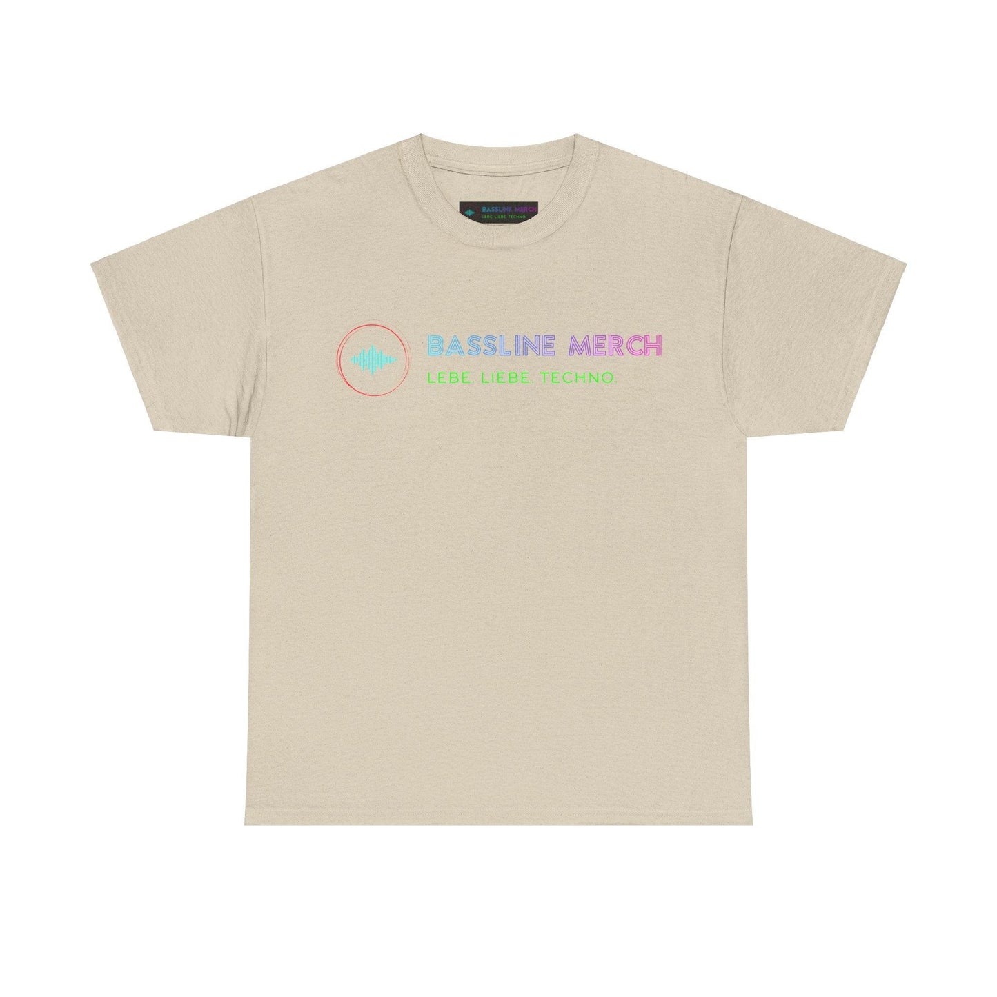 Techno Love Unisex Fan T-Shirt - Bassline Merch Slogan Grün Design