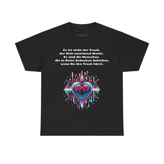 Techno Soundwaves Unisex T-Shirt mit Herzdesign