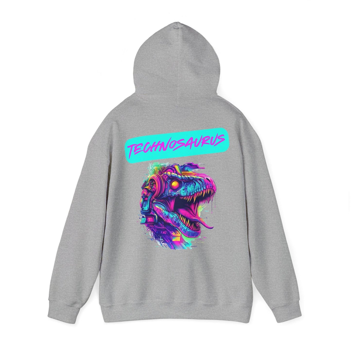 Techno Cyberpunk Hoodie - Futuristic 'Technosaurus'