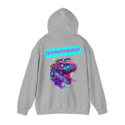 Techno Cyberpunk Hoodie - Futuristic 'Technosaurus'