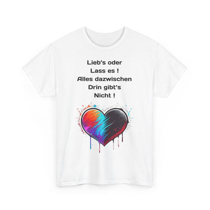 Techno Split Heart Unisex T-Shirt - Lieb's oder lass es