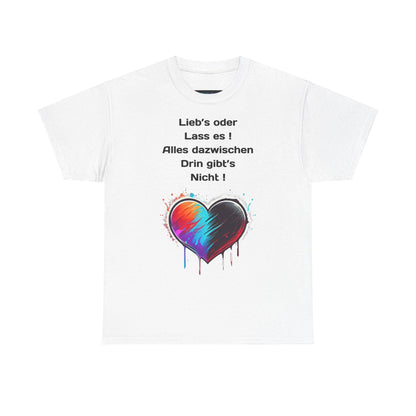 Techno Split Heart Unisex T-Shirt - Lieb's oder lass es