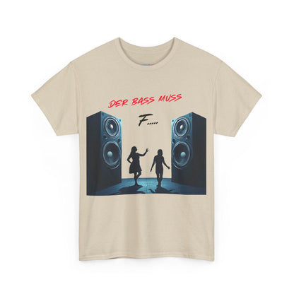 Techno Musik Liebhaber T-Shirt - 'DER BASS MUSS F.....' Design