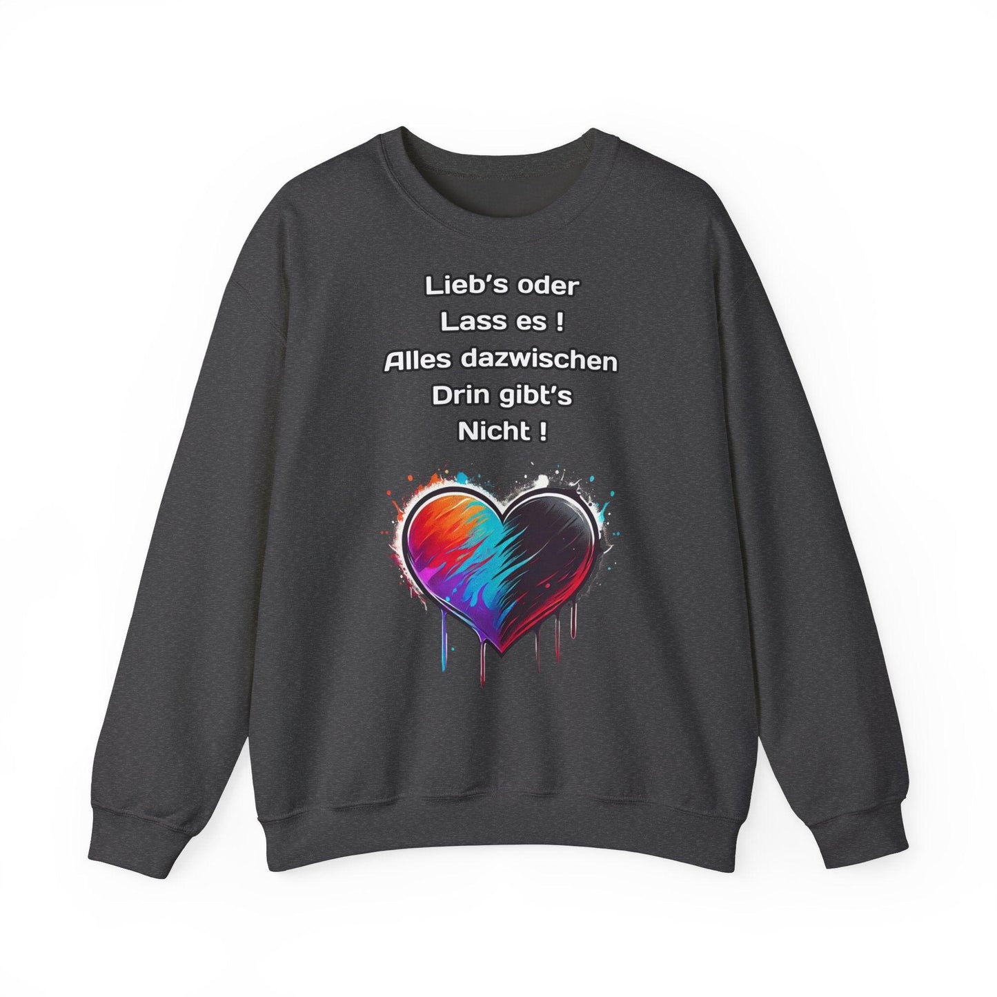 Techno Split Heart Unisex Sweatshirt - Lieb's oder lass es