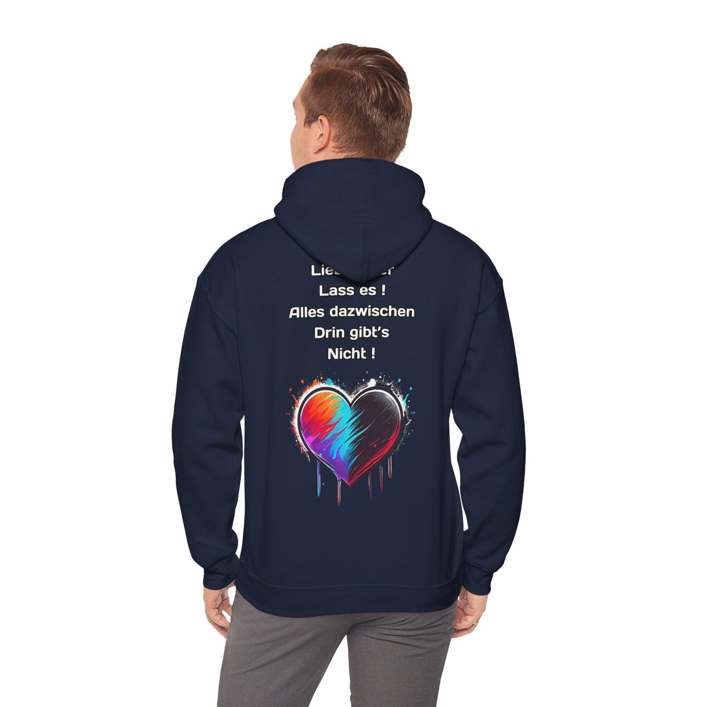 Techno Split Heart Unisex Hoodie - Lieb's oder lass es