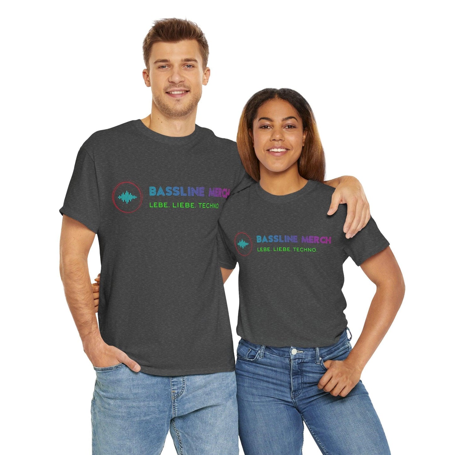 Techno Unisex Fan T-Shirt - Bassline Merch I love Techno
