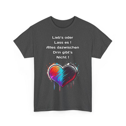 Techno Split Heart Unisex T-Shirt - Lieb's oder lass es