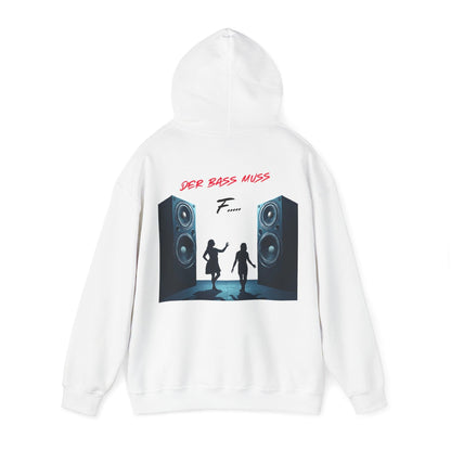 Techno Musik Liebhaber Hoodie - 'DER BASS MUSS F.....' Design