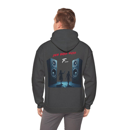 Techno Musik Liebhaber Hoodie - 'DER BASS MUSS F.....' Design