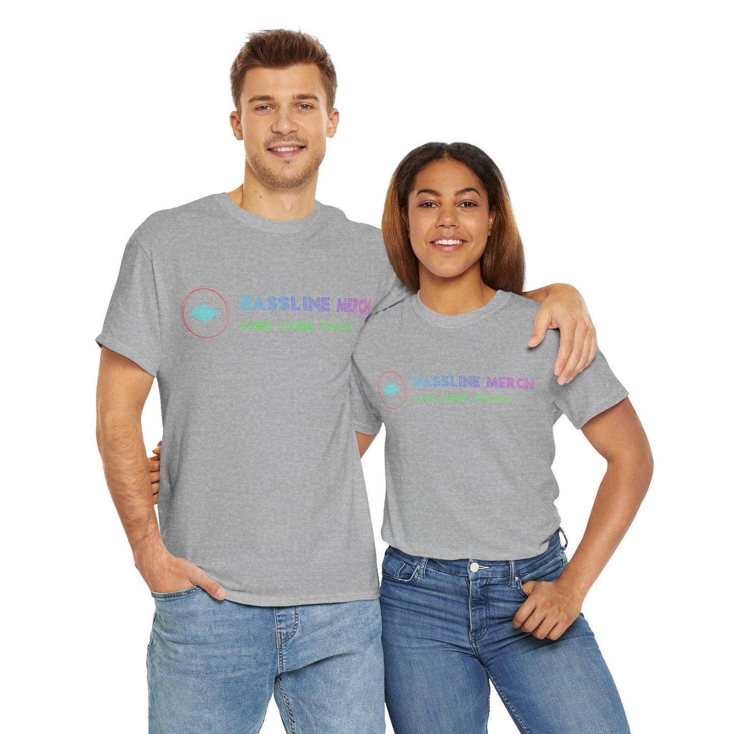 Techno Love Unisex Fan T-Shirt - Bassline Merch Slogan Pink Design