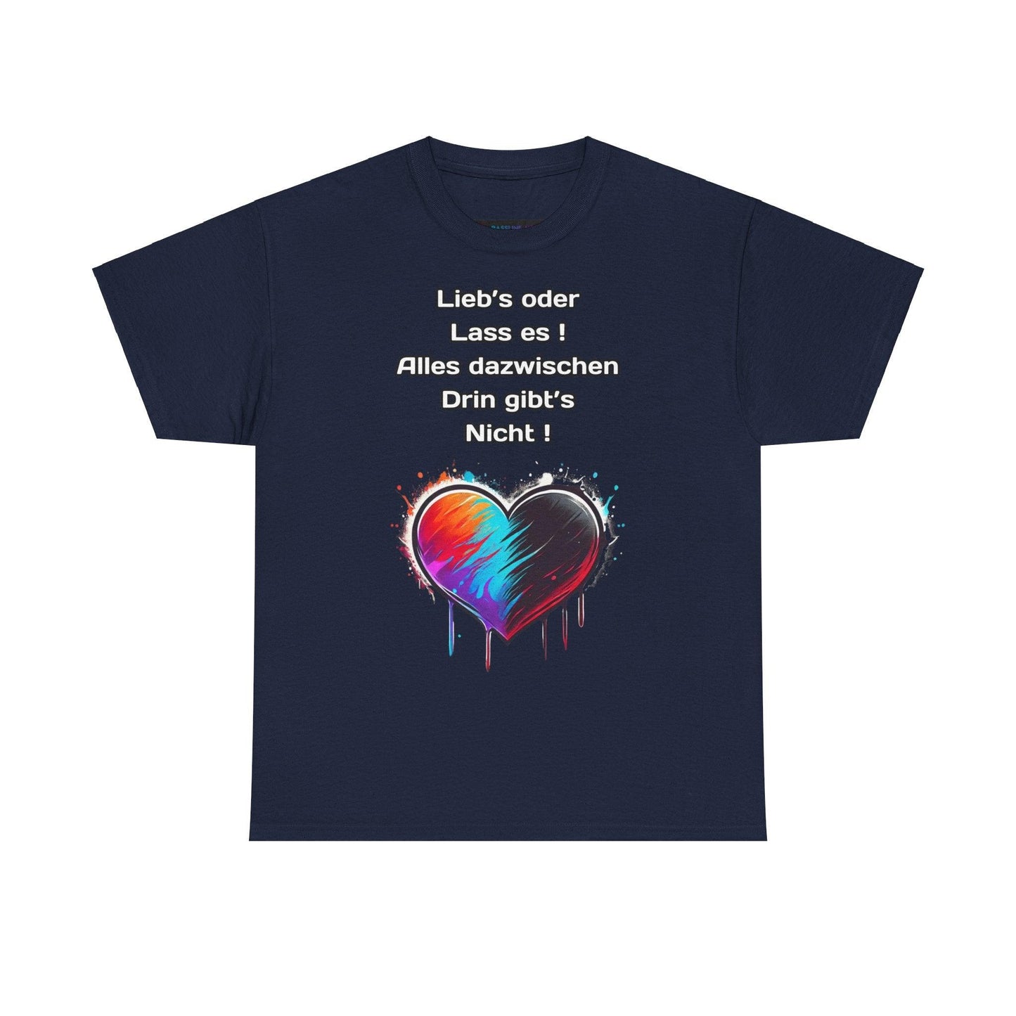Techno Split Heart Unisex T-Shirt - Lieb's oder lass es