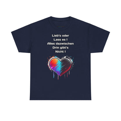 Techno Split Heart Unisex T-Shirt - Lieb's oder lass es