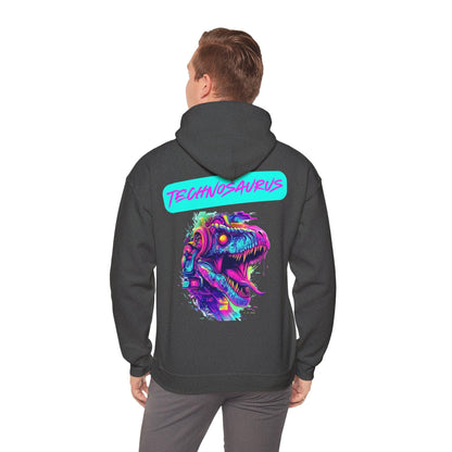 Techno Cyberpunk Hoodie - Futuristic 'Technosaurus'