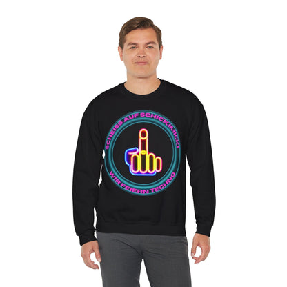 Techno Rave Neon Mittelfinger Unisex Sweatshirt