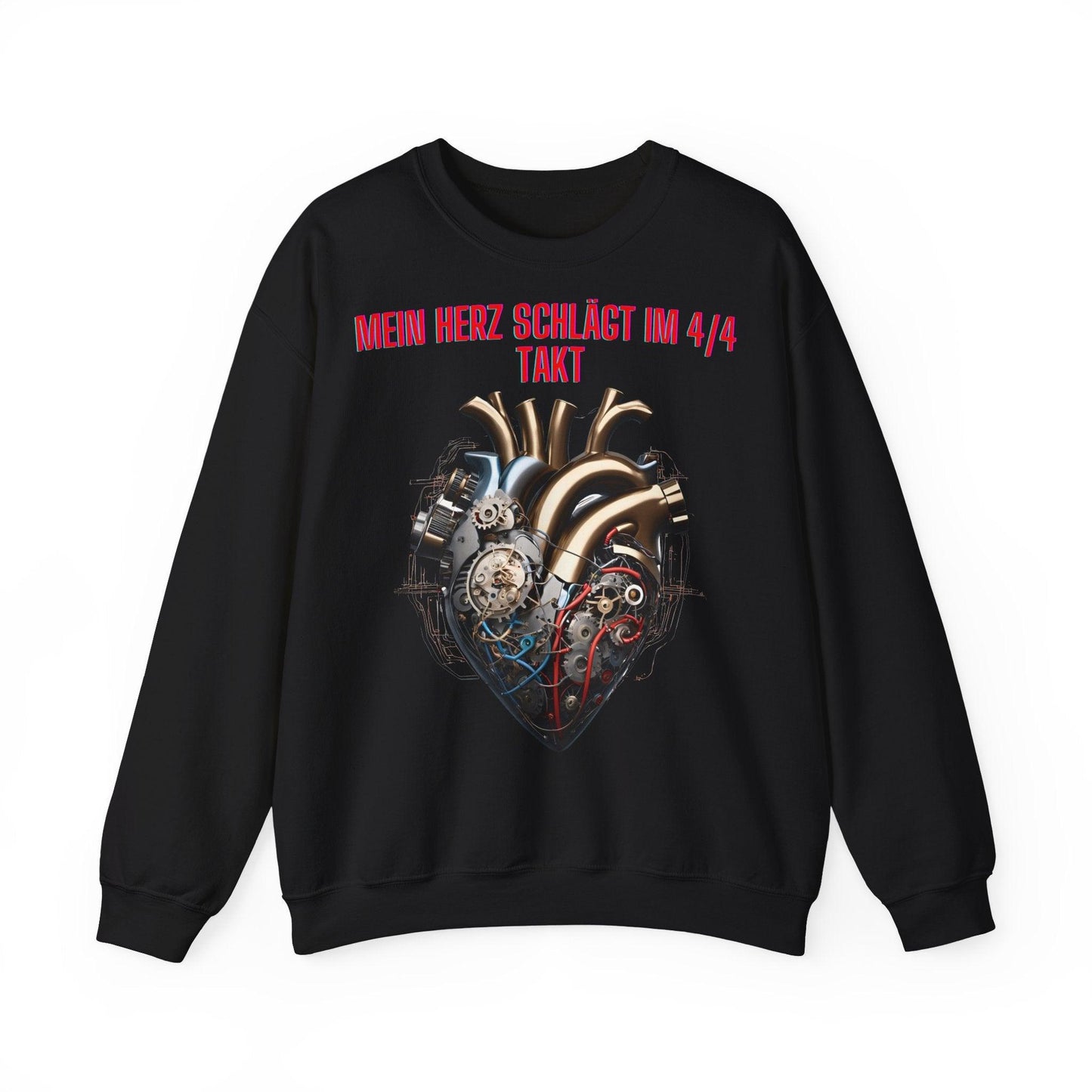 Techno Herzschlag Sweatshirt - Neon Circuit Design