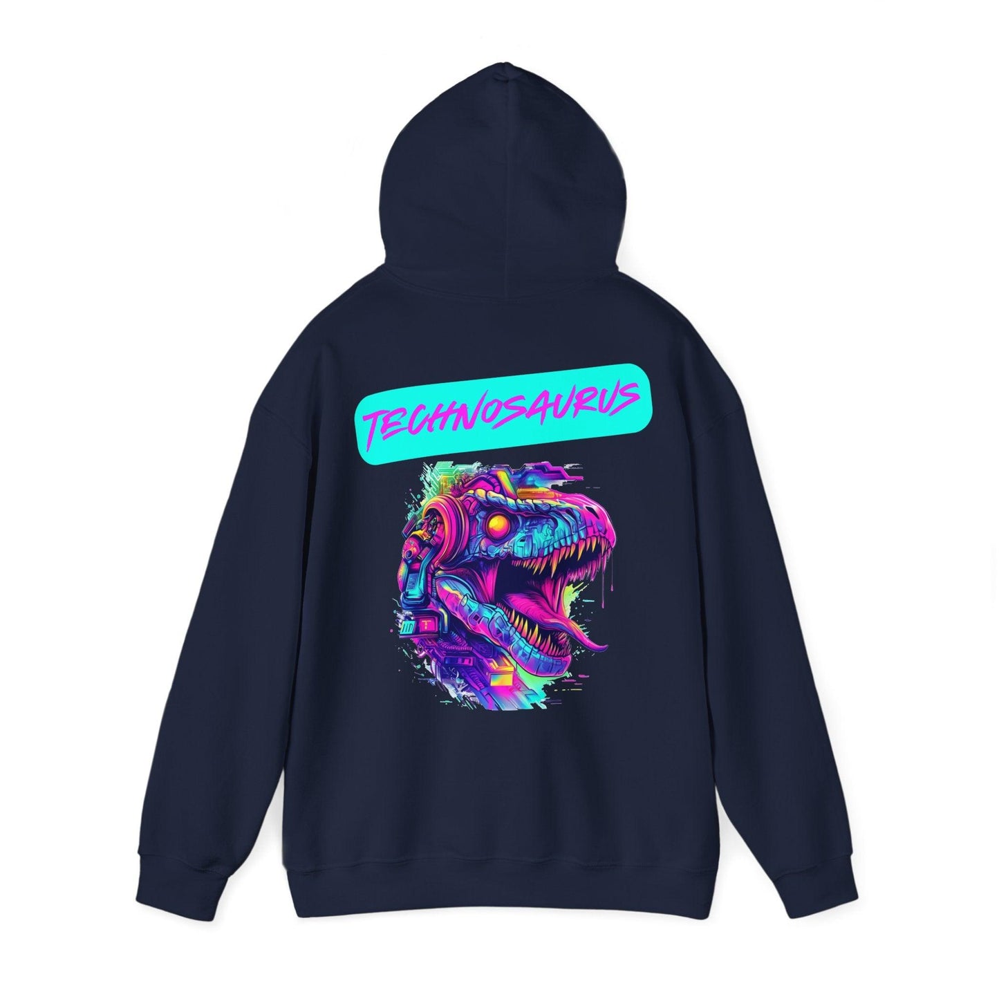 Techno Cyberpunk Hoodie - Futuristic 'Technosaurus'
