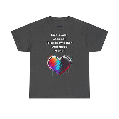 Techno Split Heart Unisex T-Shirt - Lieb's oder lass es