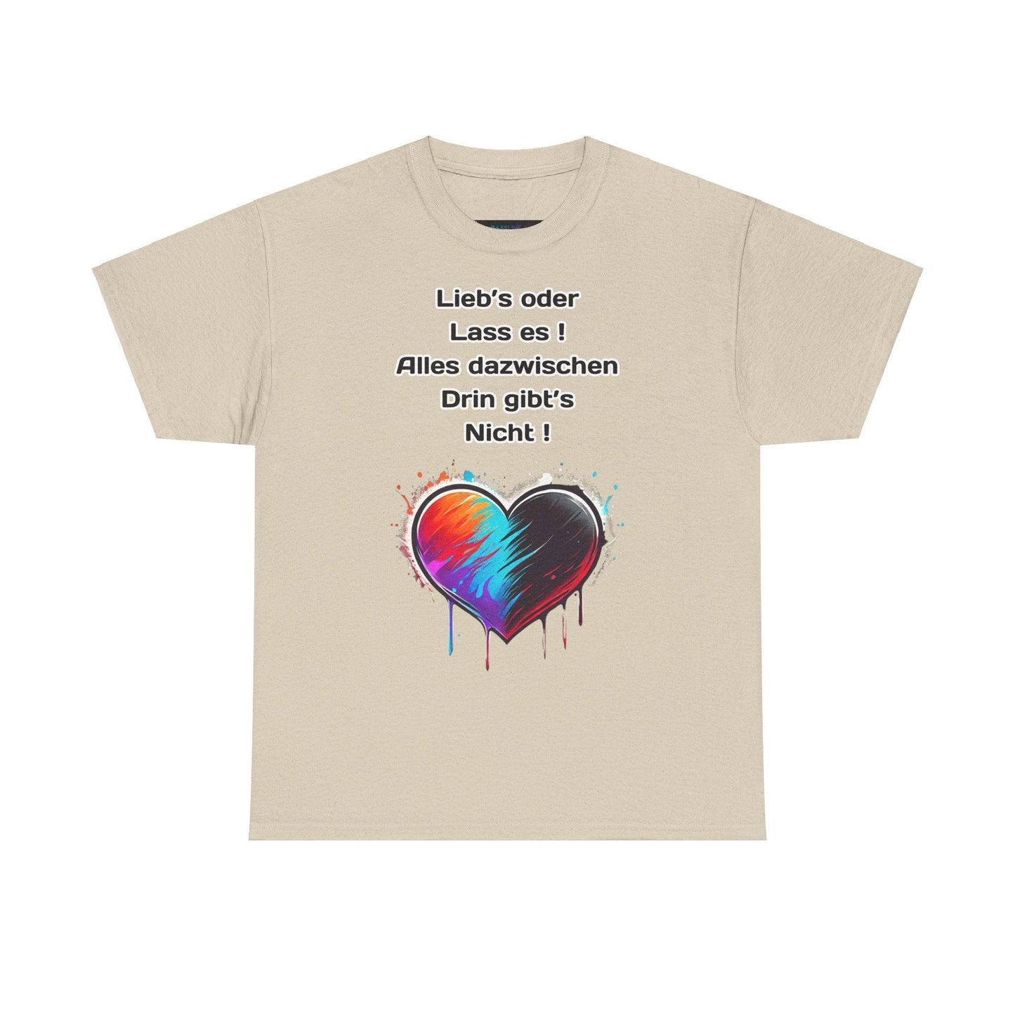 Techno Split Heart Unisex T-Shirt - Lieb's oder lass es