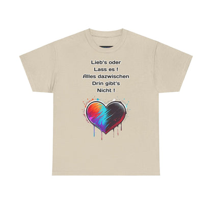 Techno Split Heart Unisex T-Shirt - Lieb's oder lass es