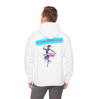 Techno Cyberpunk Hoodie - Futuristic 'Technoballerina'