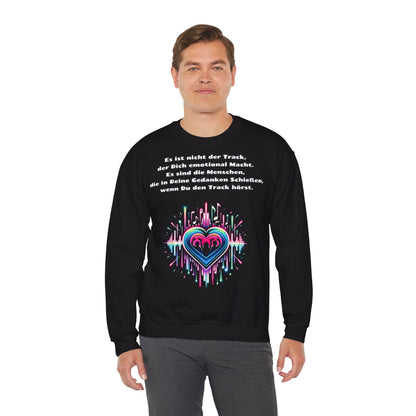 Techno Soundwaves Unisex Sweatshirt mit Herzdesign