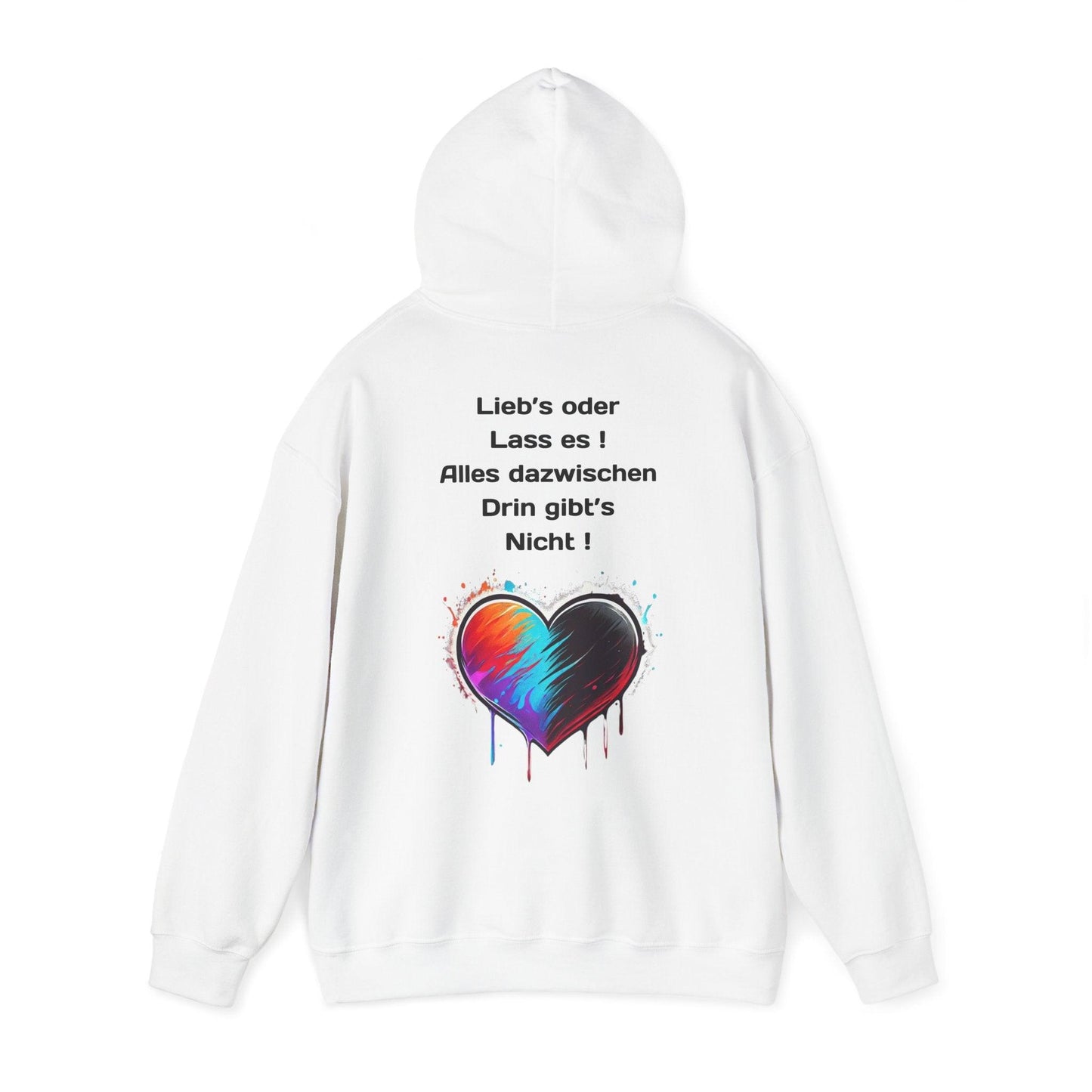 Techno Split Heart Unisex Hoodie - Lieb's oder lass es