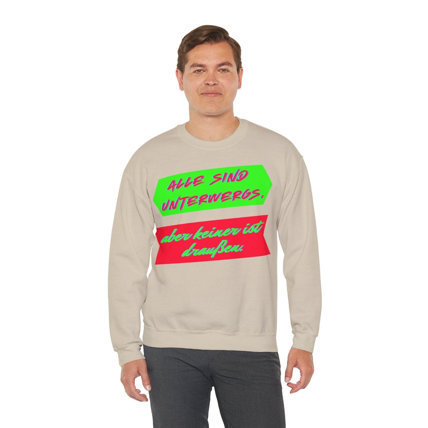 Techno Statement Unisex Sweatshirt - Alle unterwegs, keiner draußen