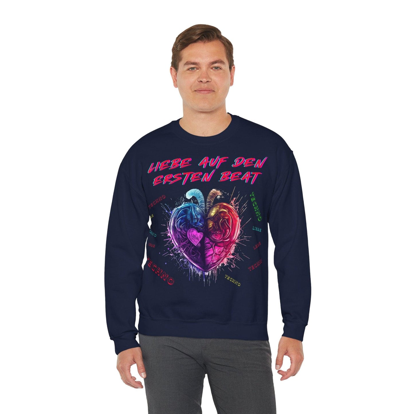 Techno Love Unisex Sweatshirt - Liebe auf ersten Beat