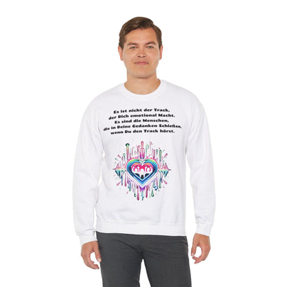 Techno Soundwaves Unisex Sweatshirt mit Herzdesign