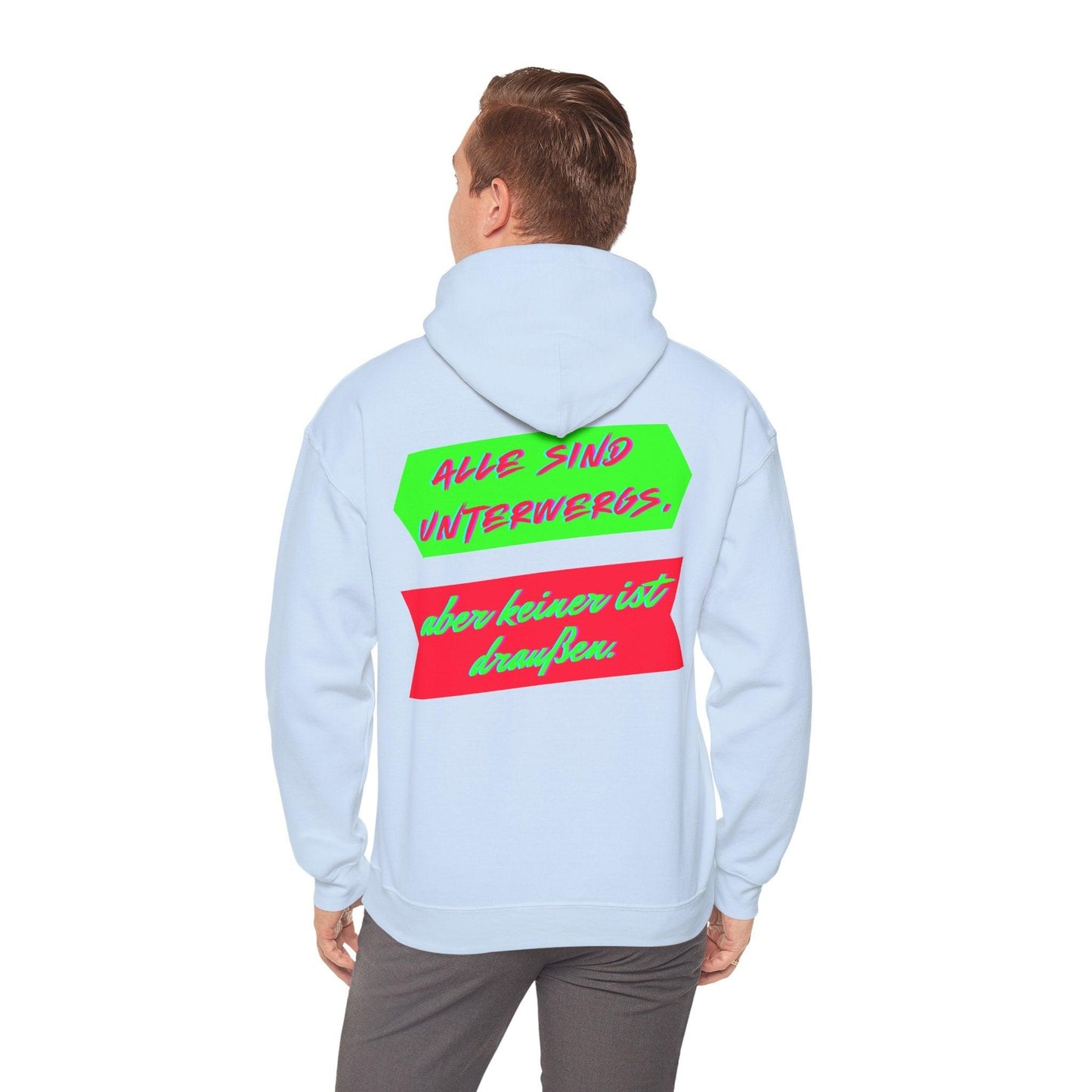 Techno Statement Unisex Hoodie - Alle unterwegs, keiner draußen